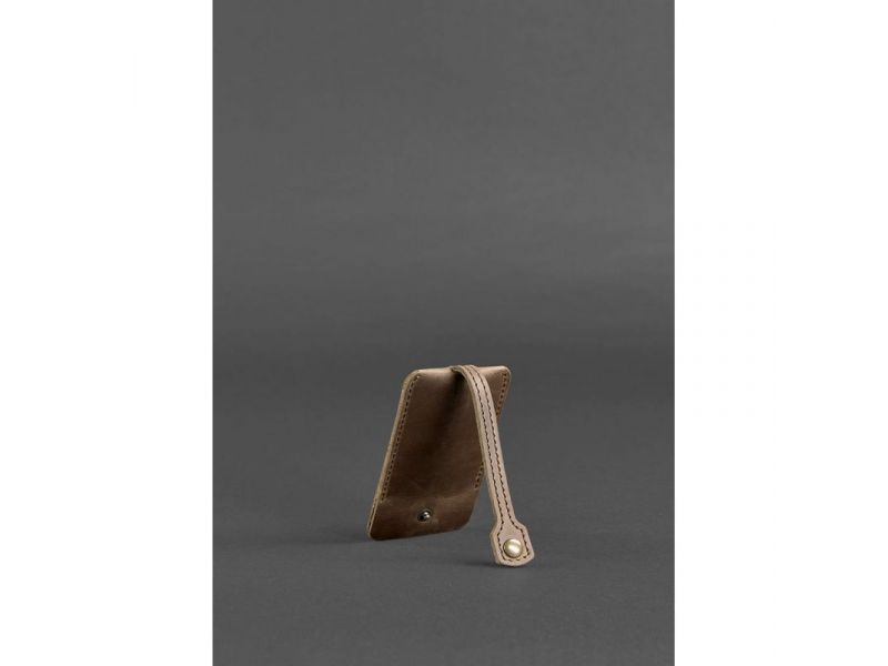 Кожаная ключница 1.0 темно-коричневый Crazy Horse, фото 5