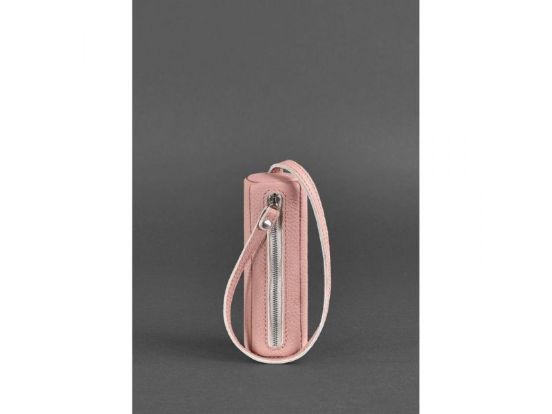 Женская кожаная ключница 3.0 Тубус розовая, фото 1