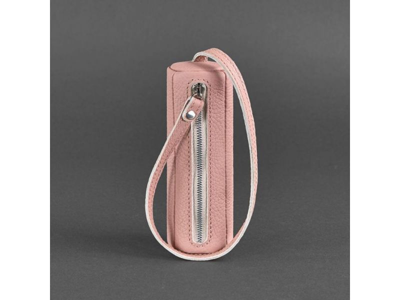 Женская кожаная ключница 3.0 Тубус розовая, фото 4