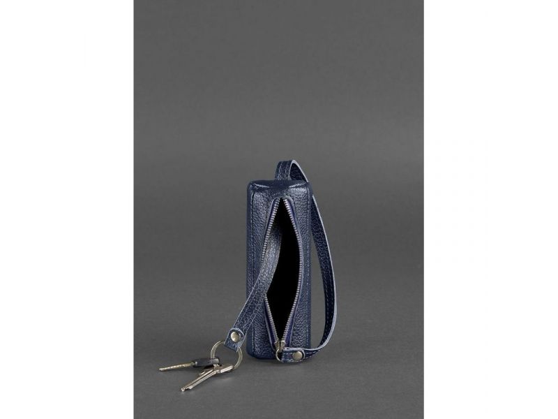 Кожаная ключница 3.0 Тубус Синяя, фото 2