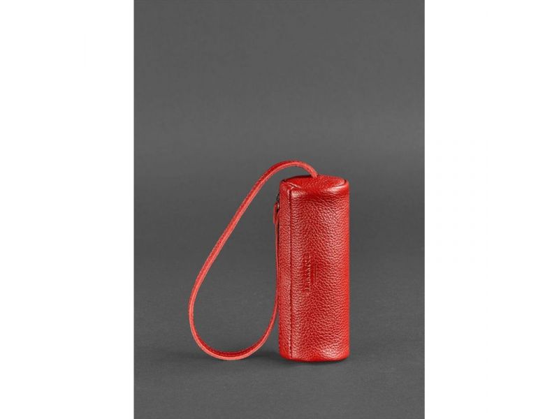 Женская кожаная ключница 3.0 Тубус красная, фото 3