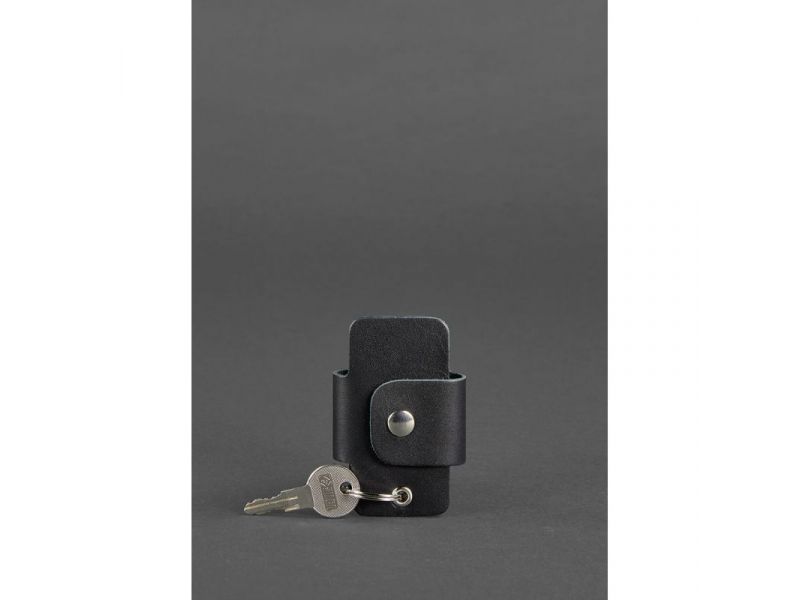 Кожаная ключница смарт-кейс 4.0 черная, фото 1