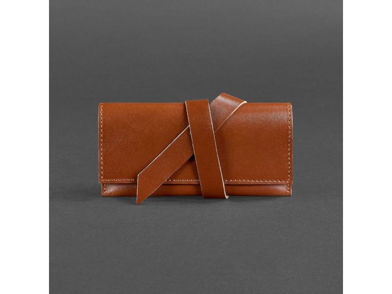 Кожаный кисет для табака 1.0 светло-коричневый Краст, фото 5