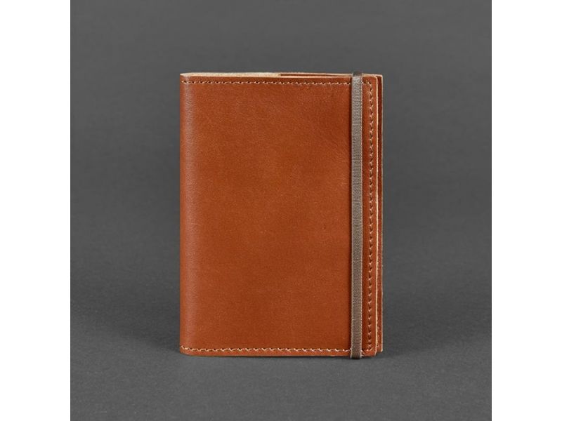 Кожаная обложка для паспорта 1.0 светло-коричневая, фото 5