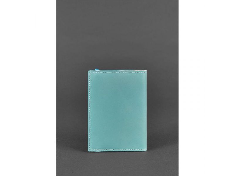 Кожаная обложка для паспорта 1.0 бирюзовая, фото 4