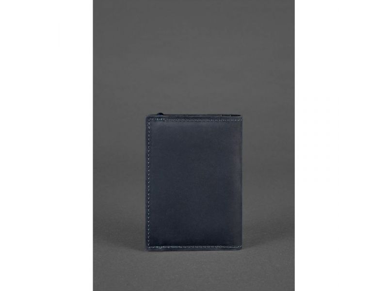 Кожаная обложка для паспорта 2.0 синяя, фото 4