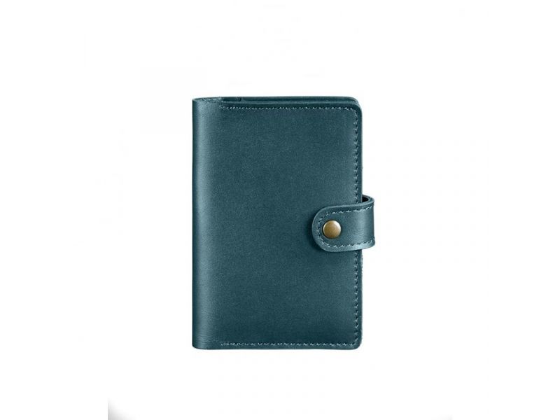 Кожаная обложка для паспорта 3.0 зеленая, фото 6
