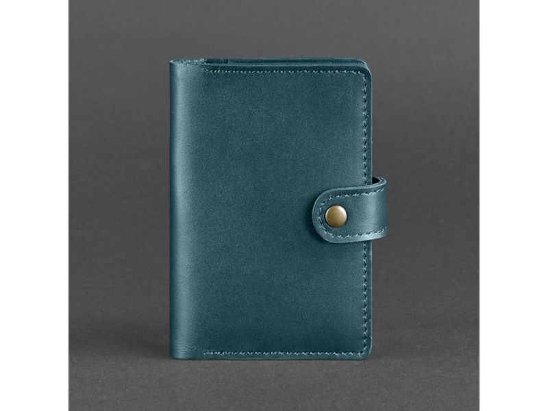 Кожаная обложка для паспорта 3.0 зеленая, фото 5
