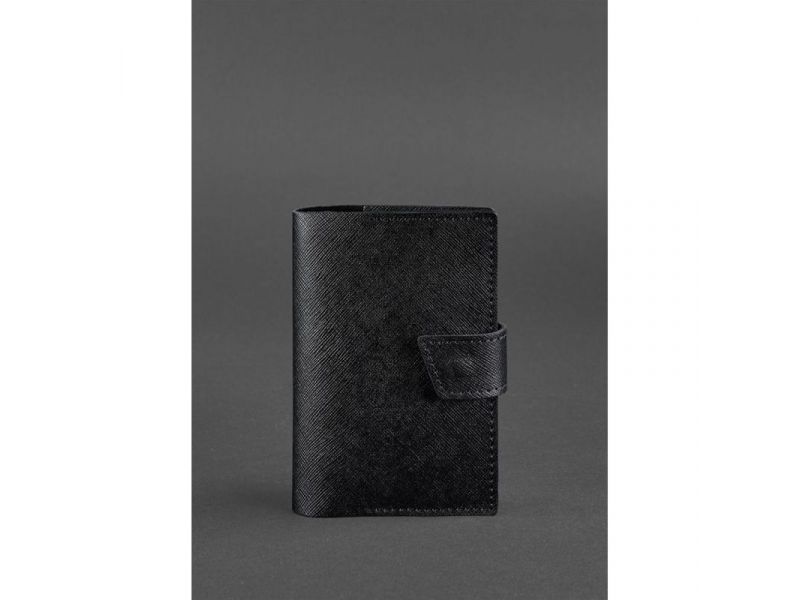 Кожаная обложка для паспорта 4.0 черная Blackwood, фото 1