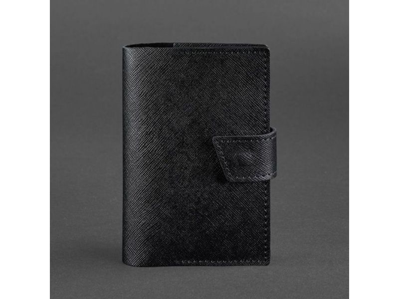 Кожаная обложка для паспорта 4.0 черная Blackwood, фото 5