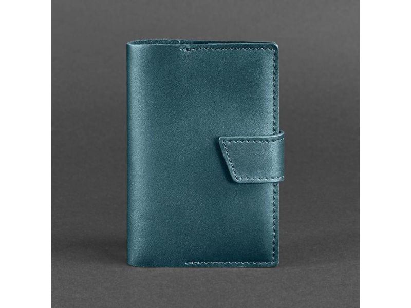 Кожаная обложка для паспорта 4.0 зеленая, фото 5