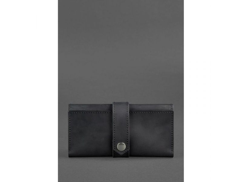 Кожаное портмоне 3.0 черное Crazy Horse, фото 2