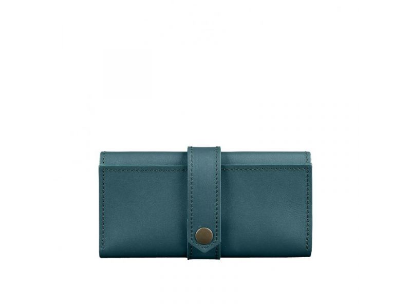 Кожаное женское портмоне 3.0 зеленое Краст, фото 6