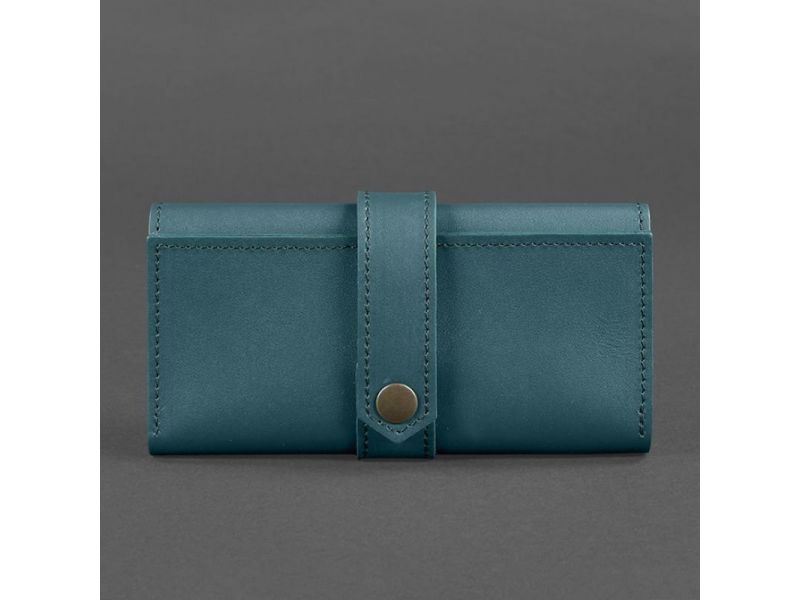 Кожаное женское портмоне 3.0 зеленое Краст, фото 5