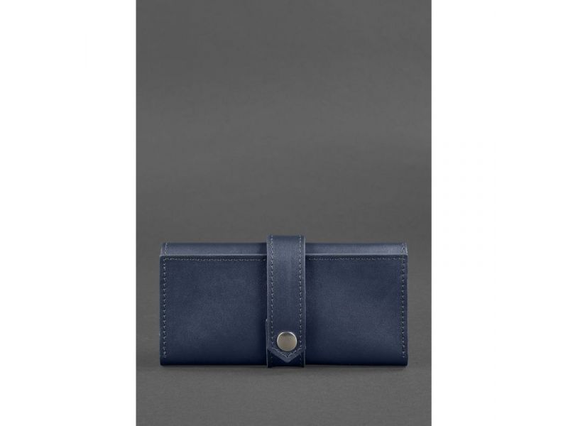 Кожаное портмоне 3.0 темно-синее, фото 1