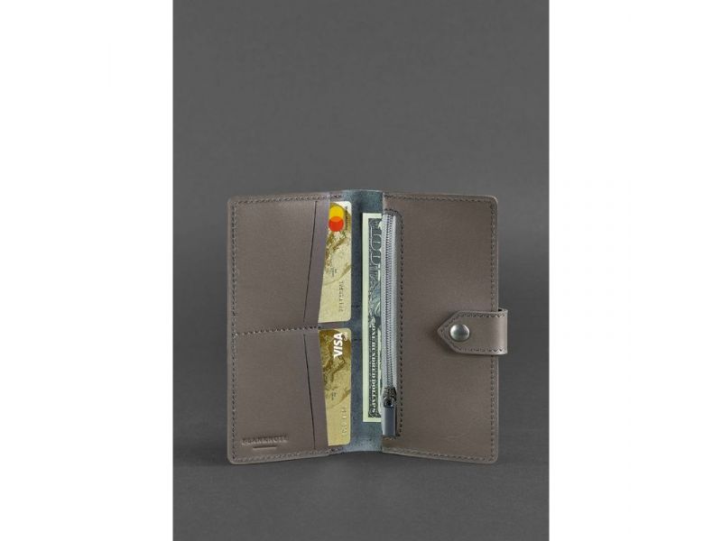 Кожаное женское портмоне 3.1 темно-бежевое Краст, фото 2