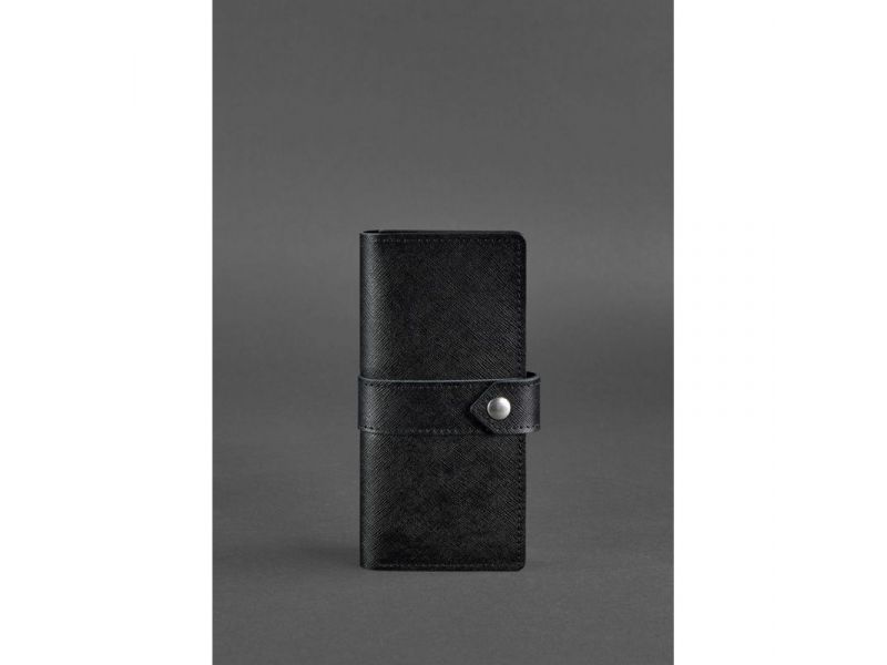 Кожаное портмоне 3.1 черное Blackwood, фото 1