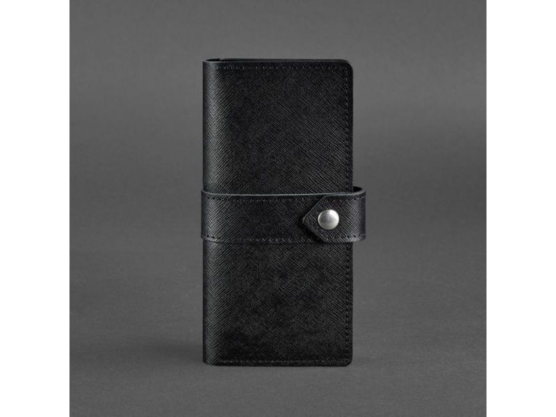 Кожаное портмоне 3.1 черное Blackwood, фото 5