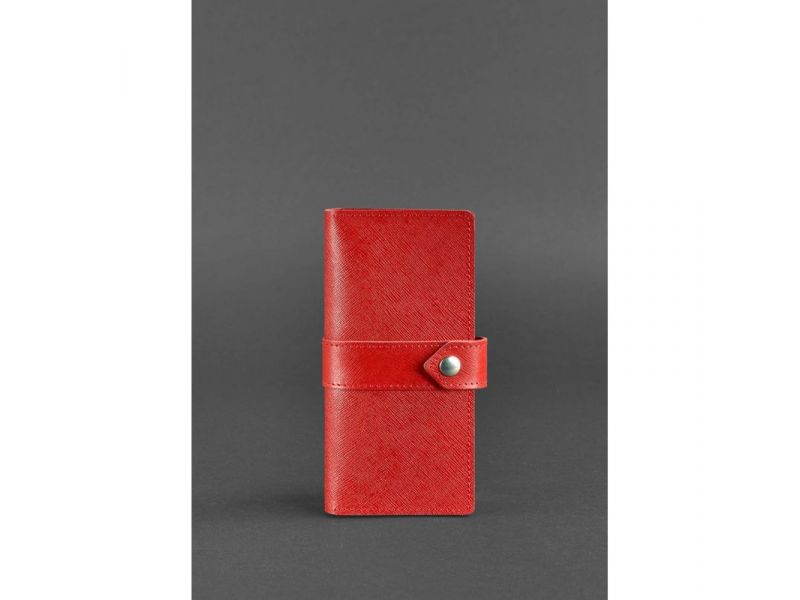 Кожаное портмоне 3.1 красное Saffiano, фото 1