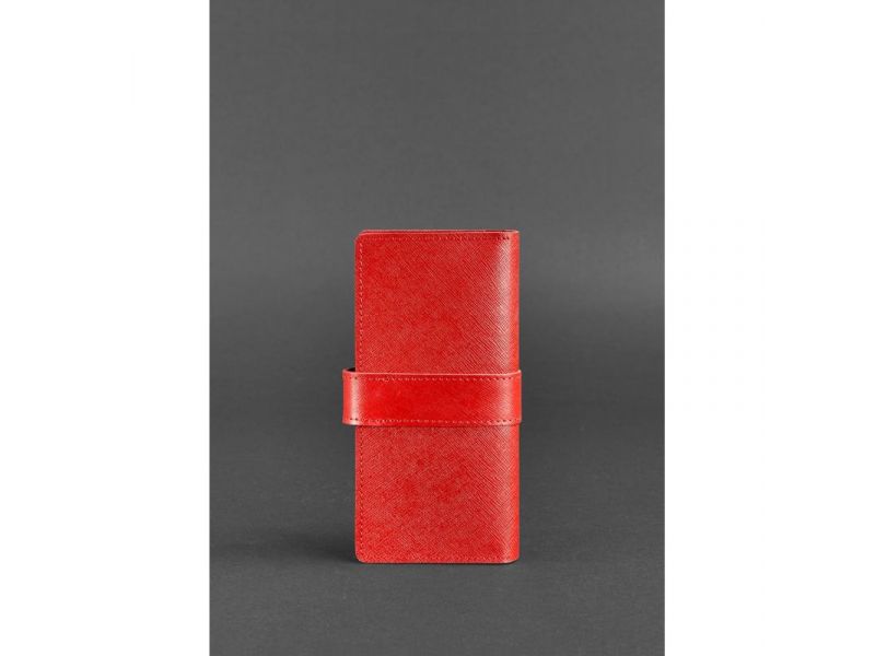 Кожаное портмоне 3.1 красное Saffiano, фото 4