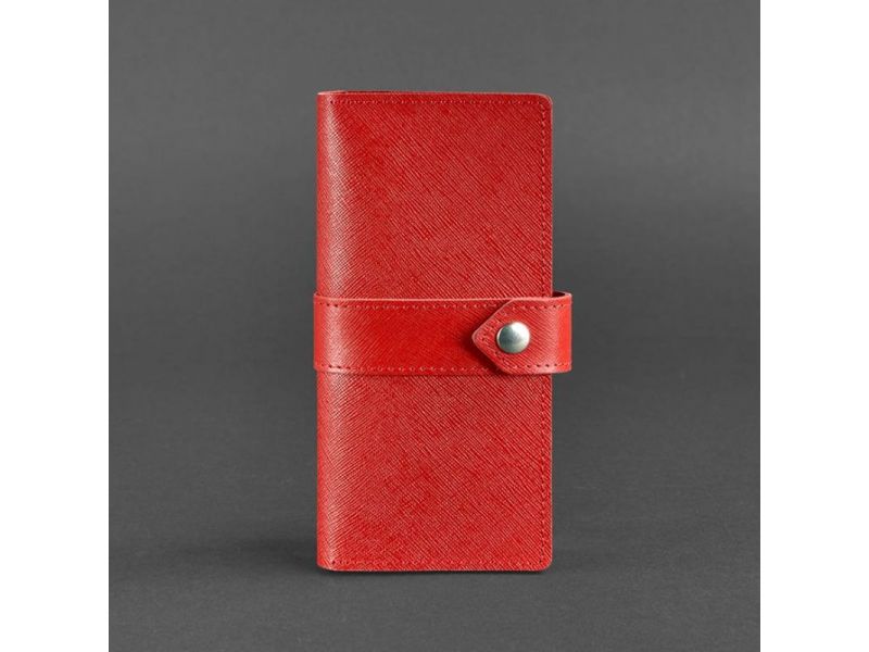 Кожаное портмоне 3.1 красное Saffiano, фото 5