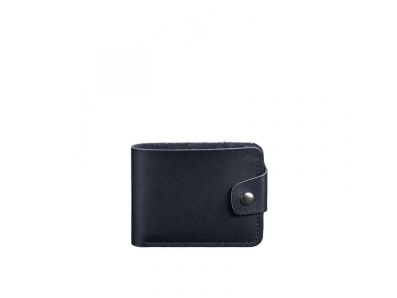 Кожаное портмоне 4.3 темно-синее, фото 6