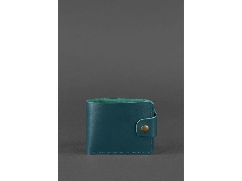 Кожаное портмоне 4.3 зеленое, фото 1