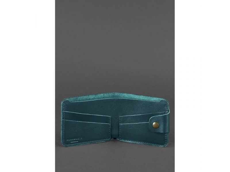 Кожаное портмоне 4.3 зеленое, фото 3