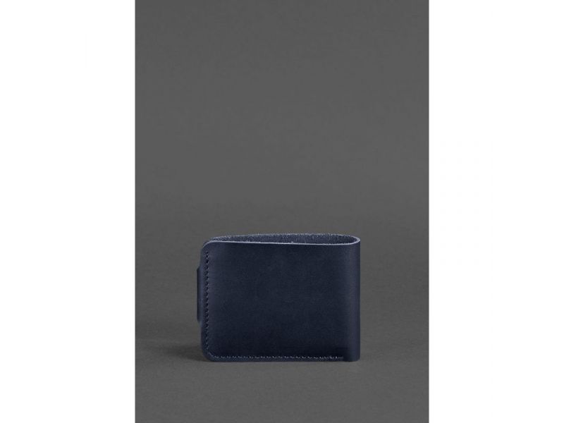 Кожаное портмоне 4.3 темно-синее, фото 4