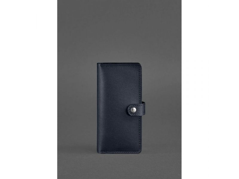 Кожаное портмоне 7.0 темно-синее, фото 1