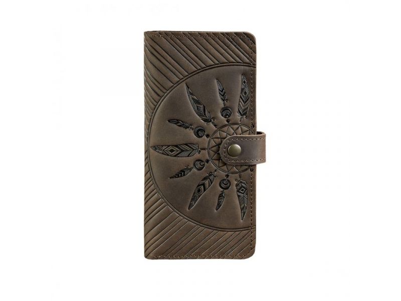 Кожаное женское портмоне 7.0 Инди темно-коричневое, фото 6