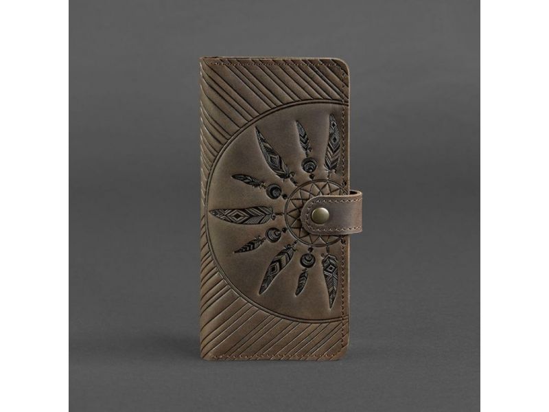 Кожаное женское портмоне 7.0 Инди темно-коричневое, фото 5