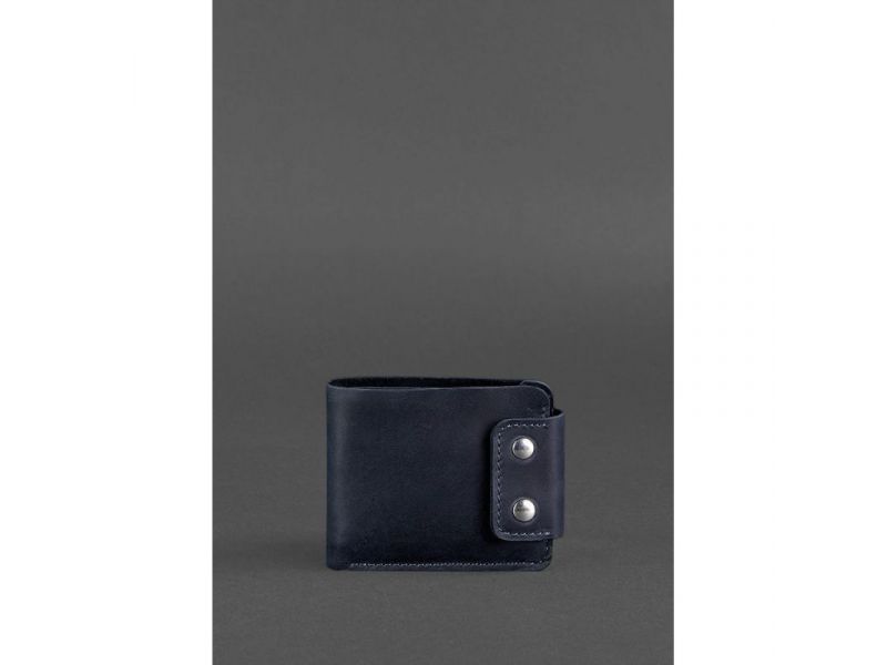 Мужское кожаное портмоне Zeus 9.0 синее Crazy Horse, фото 1