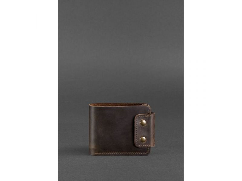 Мужское кожаное портмоне Zeus 9.0 темно-коричневое, фото 1