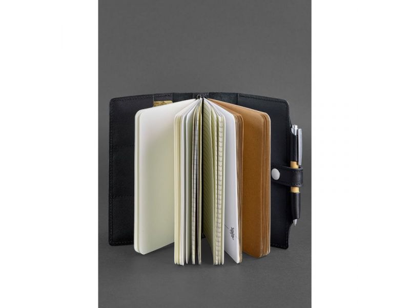 Кожаный блокнот (Софт-бук) 4.0 черный, фото 3