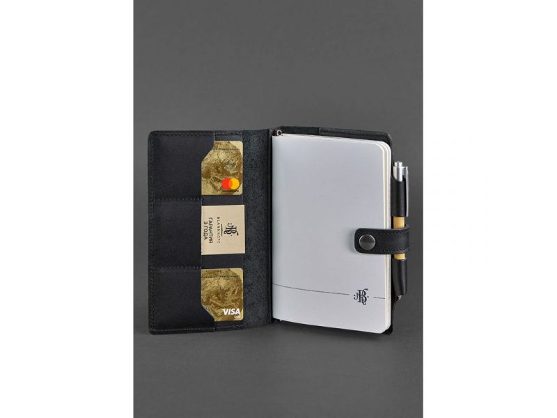 Кожаный блокнот (Софт-бук) 4.0 черный, фото 4