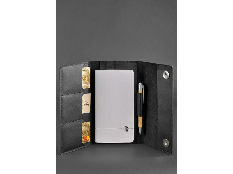 Кожаный блокнот (Софт-бук) 5.0 черный, фото 2