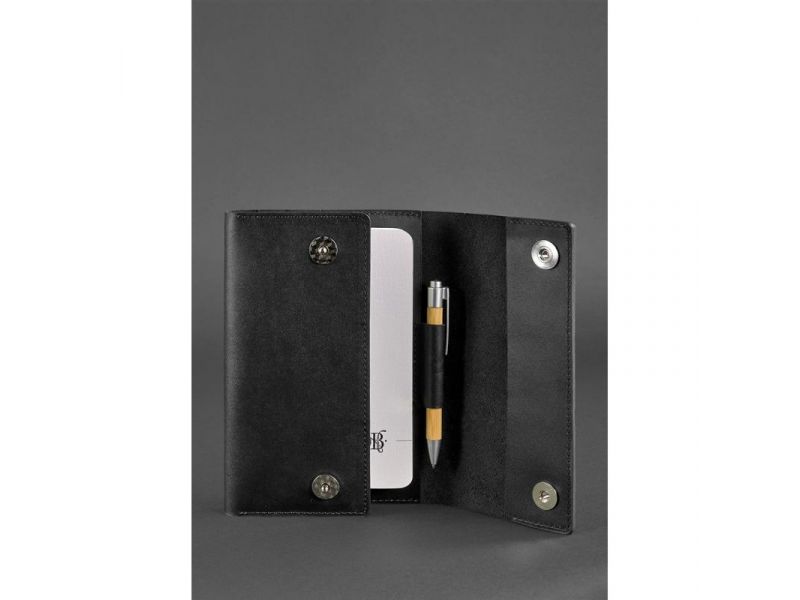 Кожаный блокнот (Софт-бук) 5.0 черный, фото 3