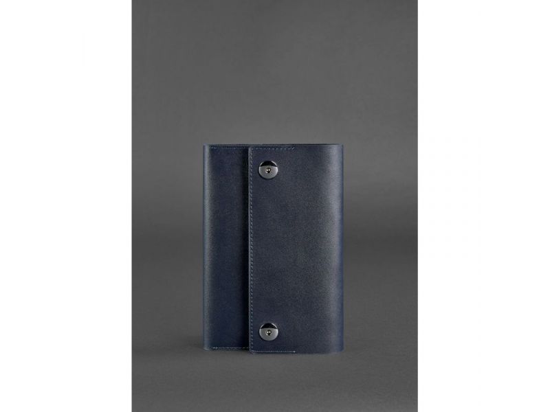 Кожаный блокнот (Софт-бук) 5.0 темно-синий, фото 1