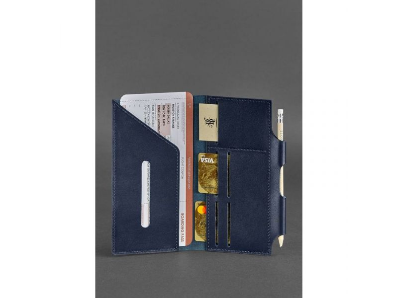 Кожаный тревел-кейс 3.0 Темно-синий, фото 2