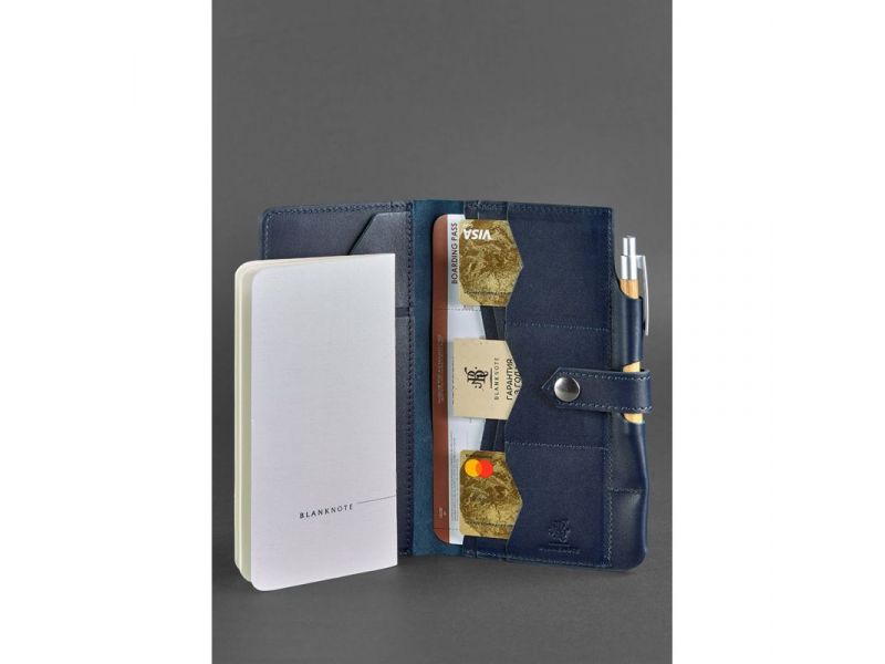 Кожаный тревел-кейс 4.0 Темно-синий, фото 2