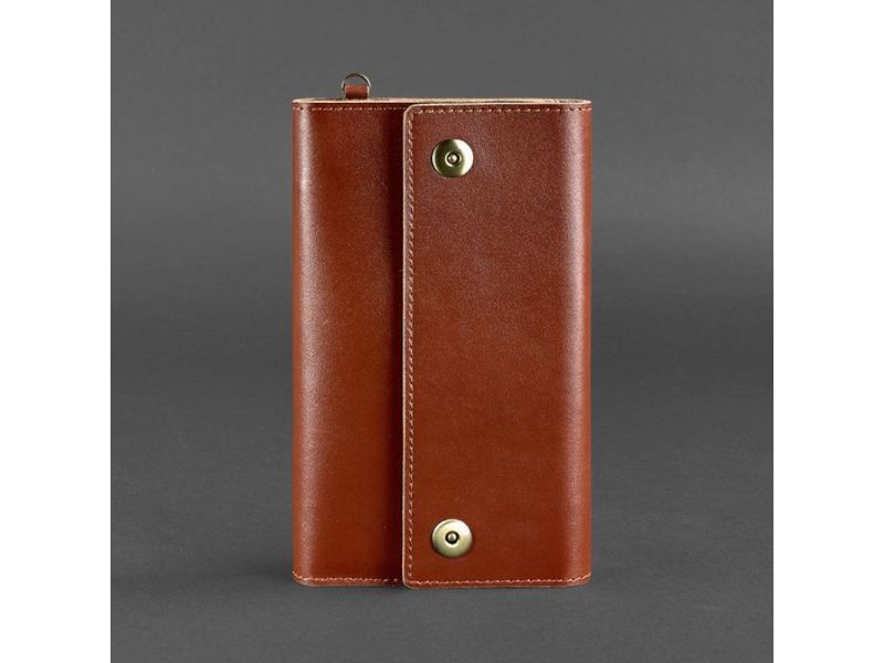 Кожаный клатч-органайзер (Тревел-кейс) 5.0 светло-коричневый, фото 6
