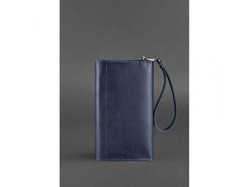 Кожаный клатч-органайзер (Тревел-кейс) 5.0 Темно-синий, фото 3