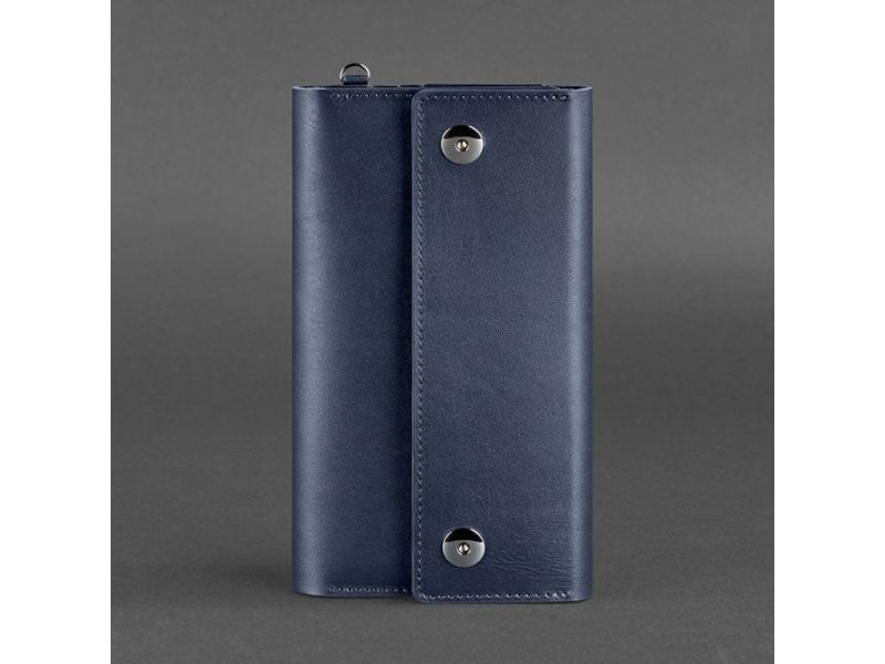 Кожаный клатч-органайзер (Тревел-кейс) 5.0 Темно-синий, фото 6