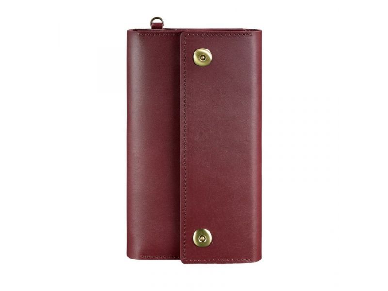 Кожаный клатч-органайзер (Тревел-кейс) 5.0 бордовый, фото 7