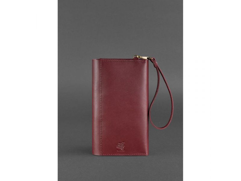 Кожаный клатч-органайзер (Тревел-кейс) 5.0 бордовый, фото 3