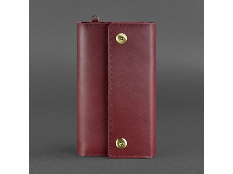 Кожаный клатч-органайзер (Тревел-кейс) 5.0 бордовый, фото 6