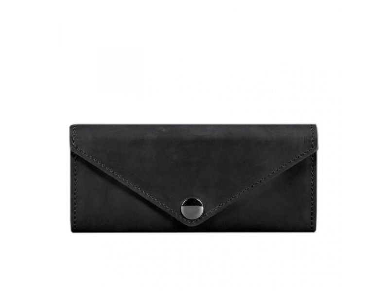 Женский кожаный кошелек Керри 1.0 черный Crazy Horse, фото 6
