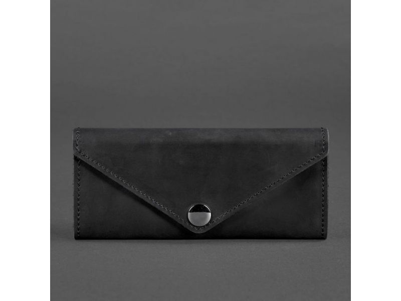 Женский кожаный кошелек Керри 1.0 черный Crazy Horse, фото 5