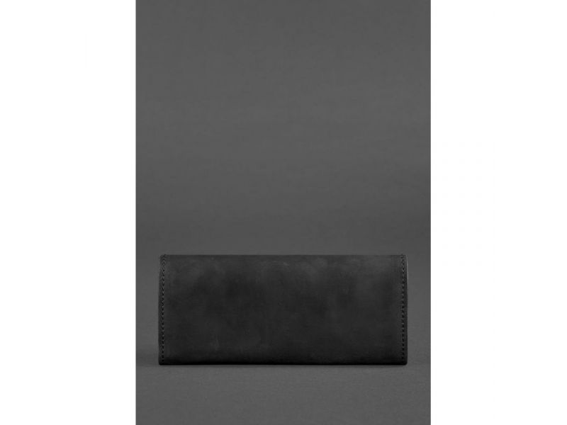 Женский кожаный кошелек Керри 1.0 черный Crazy Horse, фото 4